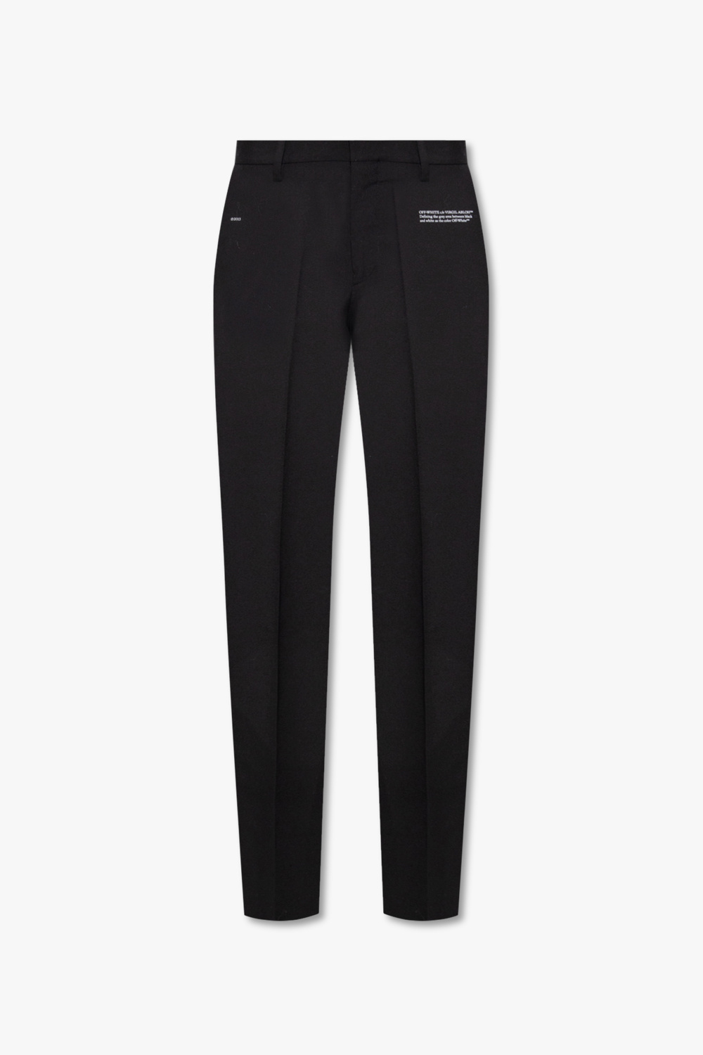 White - IetpShops Monaco - Black Wool trousers Off - john richmond